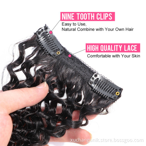 Uniky 8-30 Inch 100% Indian Russia Brazilian Human Remy Hair Top Quality Double Drawn Thick End Full Head Clip In hair extension